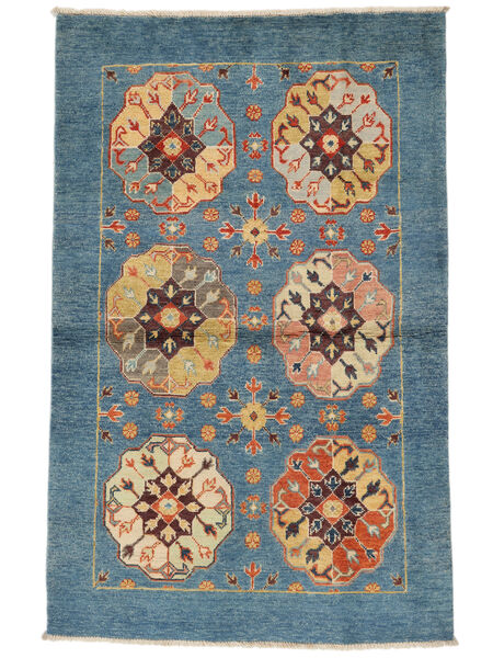 絨毯 オリエンタル カザック Fine 98X154 ダークブルー/ブラック (ウール, アフガニスタン)