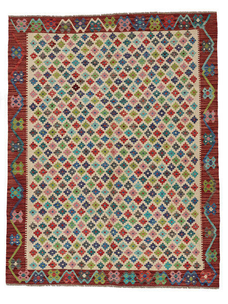  Itämainen Kelim Afghan Old Style Matot Matto 152X193 Tummanpunainen/Tummanvihreä Villa, Afganistan Carpetvista