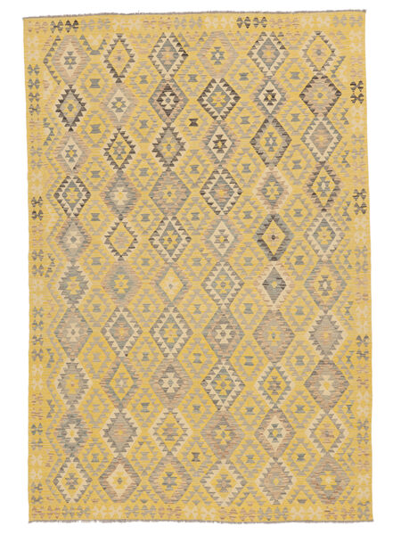 205X303 Tapete Kilim Afegão Old Style Oriental Laranja/Castanho (Lã, Afeganistão) Carpetvista