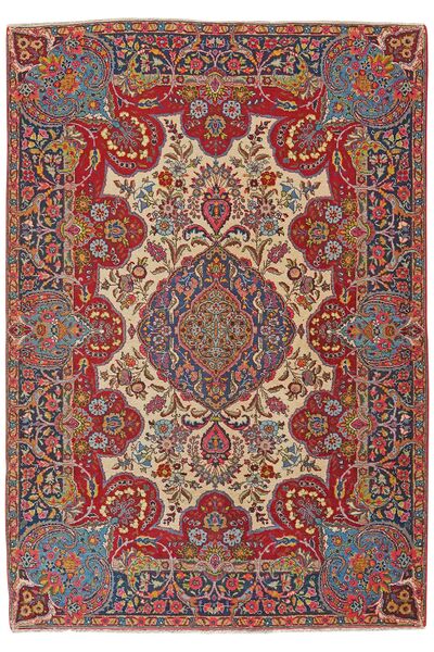 140X200 絨毯 オリエンタル タブリーズ 50 Raj ダークレッド/茶色 (ウール, ペルシャ/イラン)