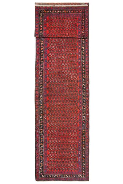 Malayer Rug 110X505 Runner
 Dark Red/Black Wool, Persia/Iran