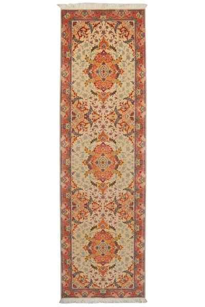  Persischer Täbriz 50 Raj Teppich 86X294 Läufer Braun/Orange (Wolle, Persien/Iran)