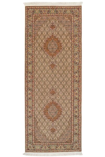 79X202 絨毯 オリエンタル タブリーズ 50 Raj 廊下 カーペット 茶色/オレンジ (ウール, ペルシャ/イラン)
