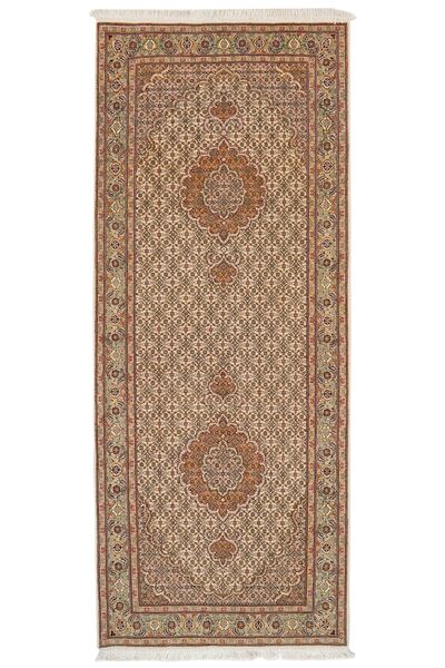 82X202 絨毯 オリエンタル タブリーズ 50 Raj 廊下 カーペット 茶色/オレンジ (ウール, ペルシャ/イラン)