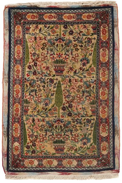 Oriental Tabriz Antik Rug 50X84 Brown/Black Wool, Persia/Iran