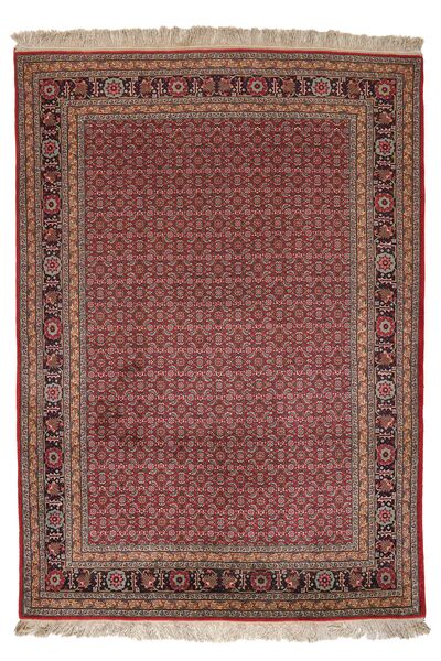 142X202 絨毯 オリエンタル タブリーズ 50 Raj ダークレッド/茶色 (ウール, ペルシャ/イラン)
