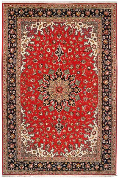  202X304 Tabriz 50 Raj Teppe Mørk Rød/Brun Persia/Iran
