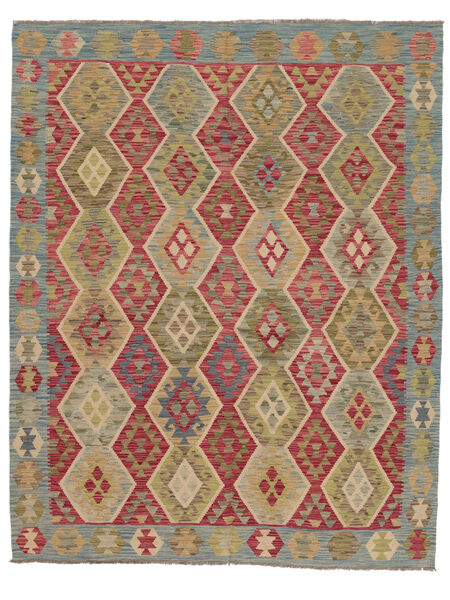 195X240 Tapete Kilim Afegão Old Style Oriental Castanho/Vermelho Escuro (Lã, Afeganistão) Carpetvista