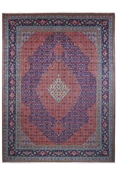  Persian Tabriz 50 Raj Rug 300X395 Black/Dark Purple Large (Wool, Persia/Iran)