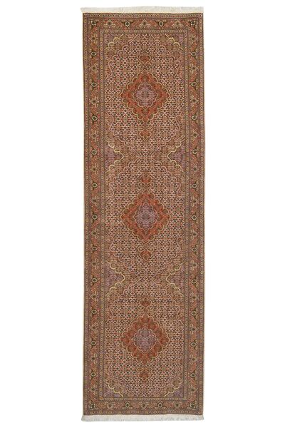  Persischer Täbriz 50 Raj Teppich 86X294 Läufer Braun/Schwarz (Wolle, Persien/Iran)