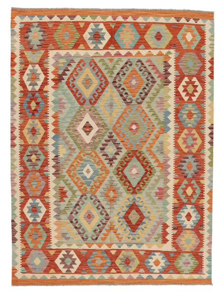  Kelim Afghan Old Style Matta 176X238 Orange/Grön Carpetvista