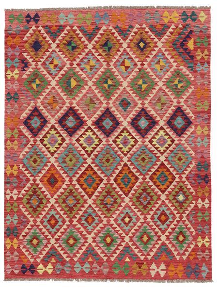 155X201 Kelim Afghan Old Style Matot Matto Itämainen Ruskea/Tummanpunainen (Villa, Afganistan) Carpetvista