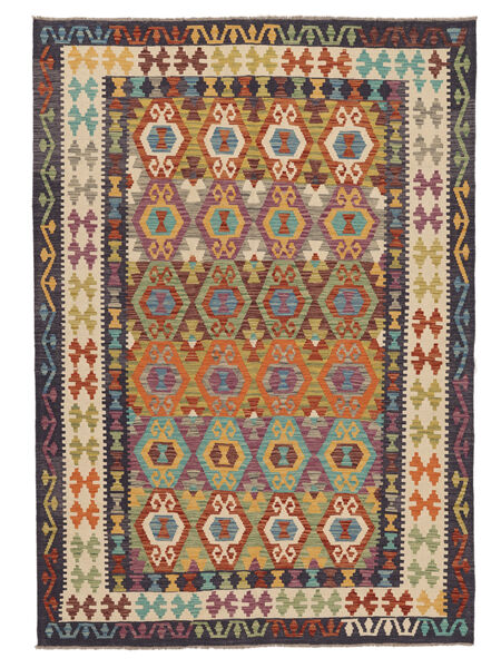  Kilim Afgán Old Style Szőnyeg 173X245 Barna/Narancssárga Carpetvista
