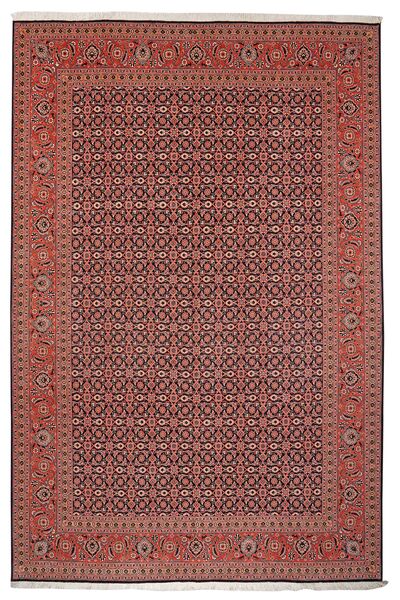  Orientalsk Tabriz 50 Raj Teppe 204X302 Mørk Rød/Svart Ull, Persia/Iran