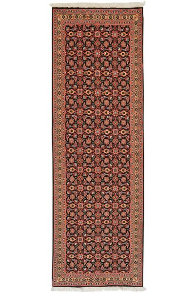 66X200 Dywan Orientalny Tebriz 50 Raj Chodnikowy Ciemnoczerwony/Czarny (Wełna, Persja/Iran)