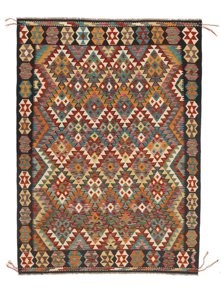 171X235 絨毯 キリム アフガン オールド スタイル オリエンタル ダークレッド/ブラック (ウール, アフガニスタン) Carpetvista