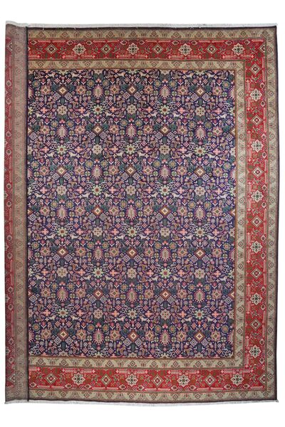 絨毯 ペルシャ タブリーズ 50 Raj 307X384 ダークレッド/ブラック 大きな (ウール, ペルシャ/イラン)