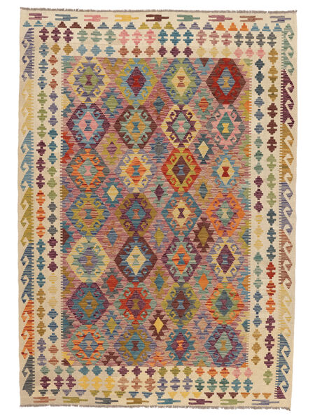 絨毯 オリエンタル キリム アフガン オールド スタイル 176X252 オレンジ/茶色 (ウール, アフガニスタン)
