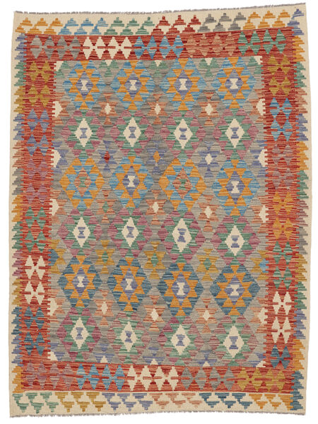 Tappeto Kilim Afghan Old Style 150X202 Marrone/Rosso Scuro (Lana, Afghanistan)