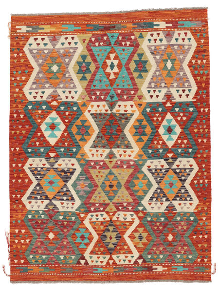  Kelim Afghan Old Stil Teppich 147X197 Dunkelrot/Schwarz Carpetvista