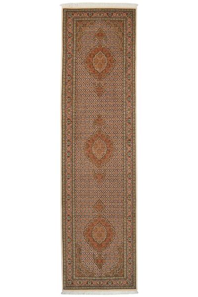 83X315 絨毯 タブリーズ 50 Raj オリエンタル 廊下 カーペット 茶色/ブラック (ウール, ペルシャ/イラン)