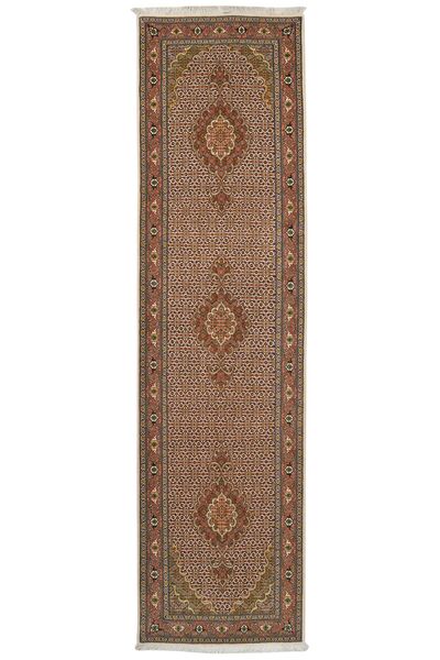 85X321 絨毯 タブリーズ 50 Raj オリエンタル 廊下 カーペット 茶色/ブラック (ウール, ペルシャ/イラン)
