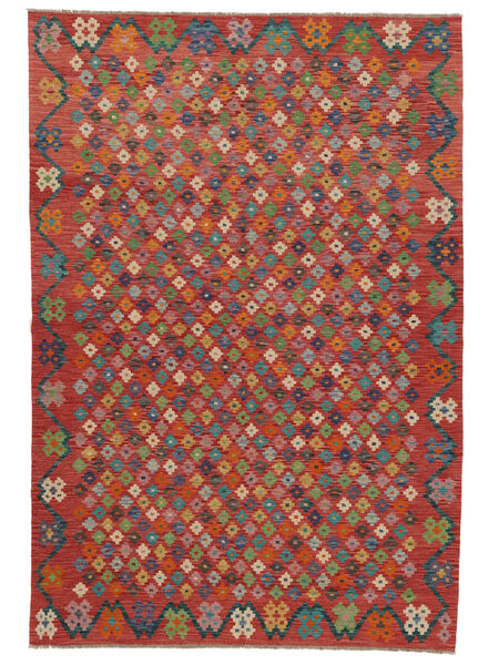 178X259 Tapis D'orient Kilim Afghan Old Style Rouge Foncé/Marron (Laine, Afghanistan) Carpetvista