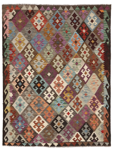150X196 Kelim Afghan Old Stil Teppich Orientalischer Braun/Dunkelrot (Wolle, Afghanistan) Carpetvista