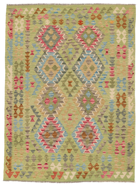  Kelim Afghan Old Style Matot 156X208 Ruskea/Tummanvihreä Carpetvista