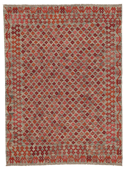  Oriental Kilim Afghan Old Style Rug 177X238 Dark Red/Brown Wool, Afghanistan Carpetvista