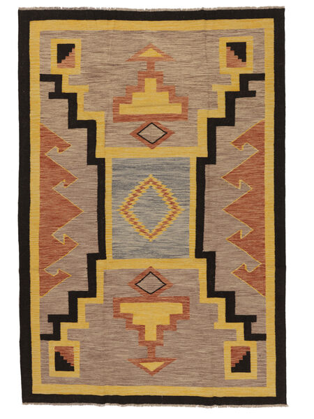 絨毯 キリム モダン 200X297 茶色/オレンジ (ウール, アフガニスタン)