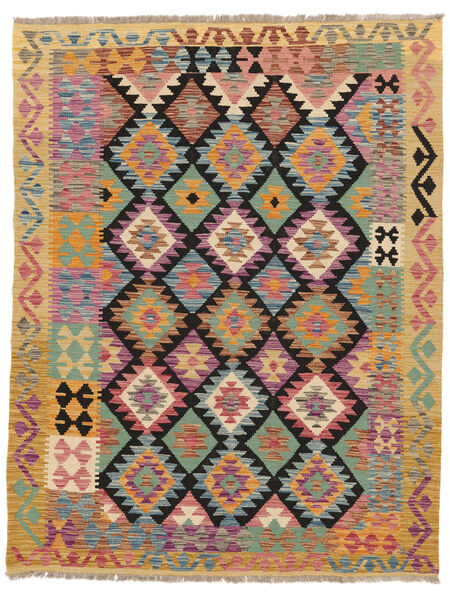 151X197 Kelim Afghan Old Stil Teppich Orientalischer Braun/Orange (Wolle, Afghanistan) Carpetvista
