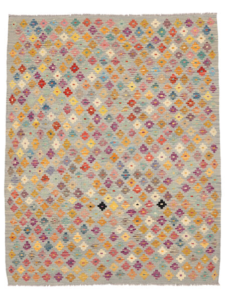  Orientalsk Kelim Afghan Old Style Teppe 163X206 Oransje/Brun Ull, Afghanistan Carpetvista