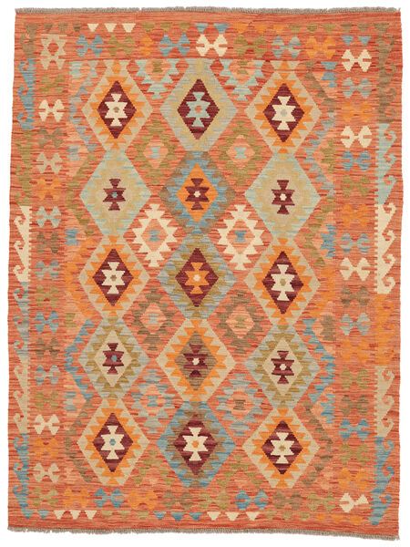  Kelim Afghan Old Style Matot 151X199 Ruskea/Punainen Carpetvista