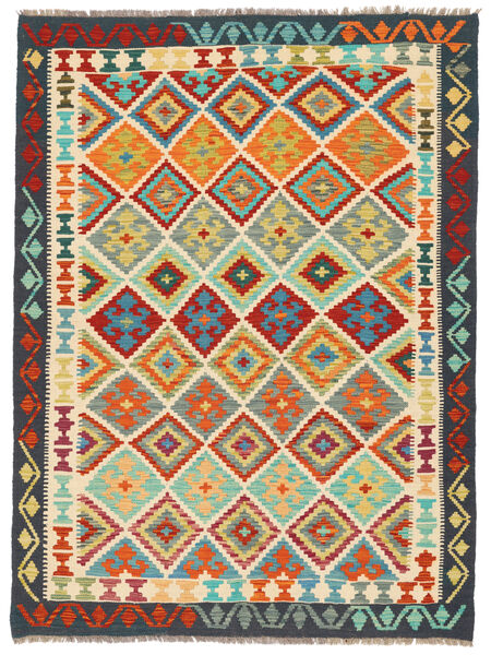  156X210 Pequeno Kilim Afegão Old Style Tapete Lã, Carpetvista