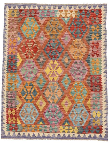 Tappeto Kilim Afghan Old Style 149X189 Marrone/Rosso Scuro (Lana, Afghanistan)