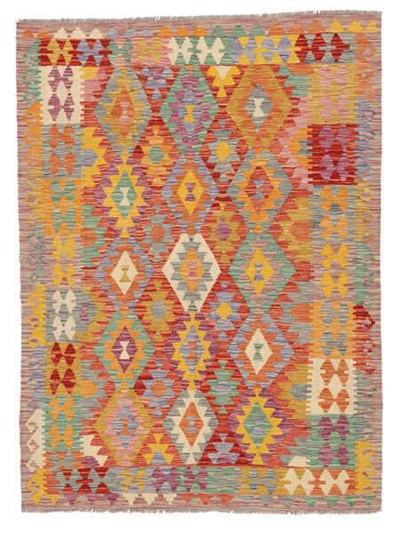 146X200 Kelim Afghan Old Stil Teppich Orientalischer Braun/Orange (Wolle, Afghanistan) Carpetvista