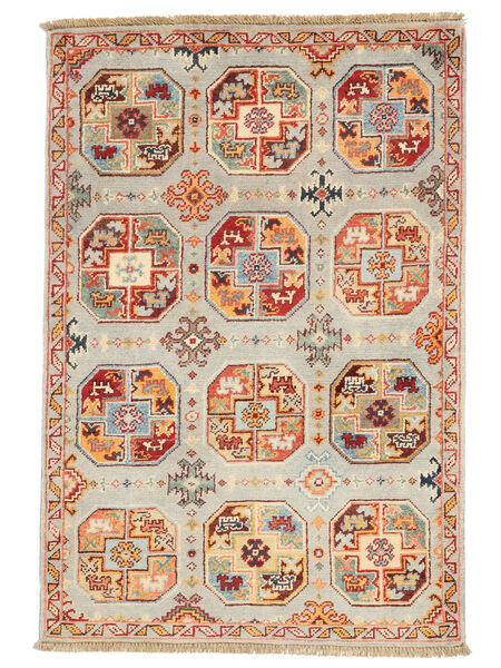  Oriental Kazak Fine Rug 81X119 Brown/Yellow Wool, Afghanistan Carpetvista