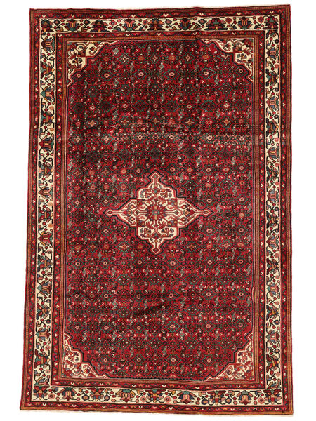  Orientalischer Hosseinabad Teppich 200X300 Dunkelrot/Schwarz Wolle, Persien/Iran Carpetvista