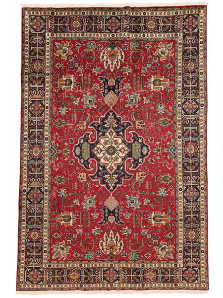  Tabriz Rug 202X300 Persian Wool Dark Red/Black Carpetvista