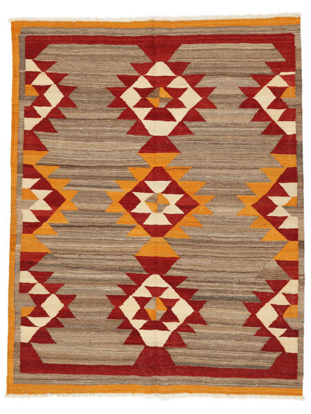 絨毯 キリム モダン 159X201 茶色/ダークレッド (ウール, アフガニスタン)