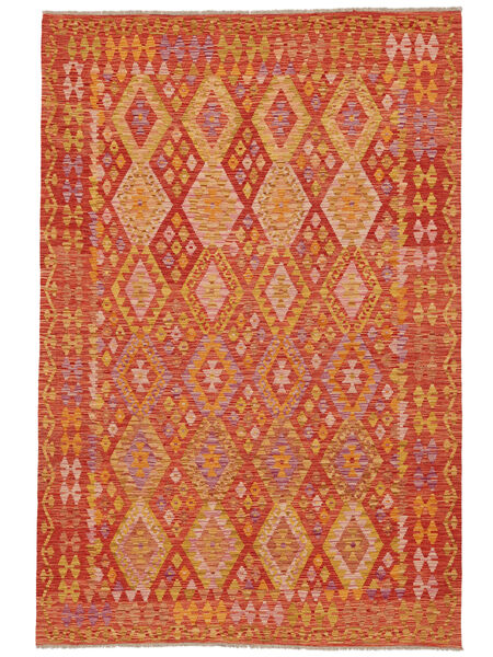 200X295 Alfombra Oriental Kilim Afghan Old Style Rojo Oscuro/Marrón (Lana, Afganistán) Carpetvista