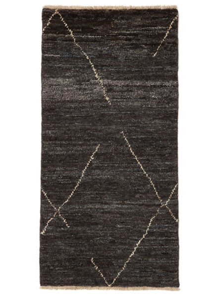 58X116 Berber Stil Teppich Moderner Schwarz (Wolle, Afghanistan) Carpetvista