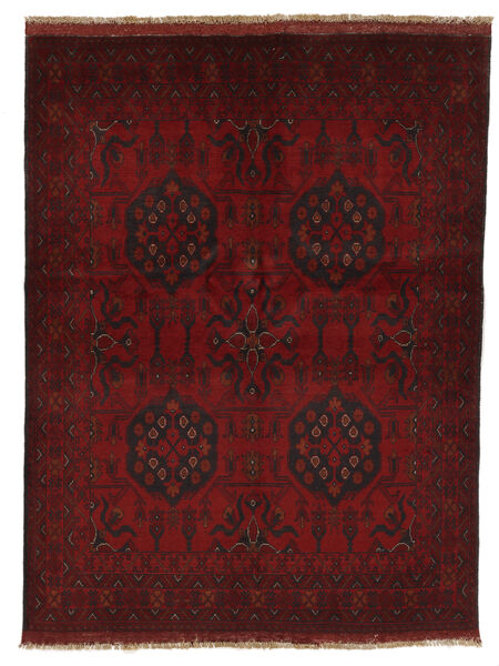 Alfombra Oriental Afghan Khal Mohammadi 150X197 Negro/Rojo Oscuro (Lana, Afganistán)