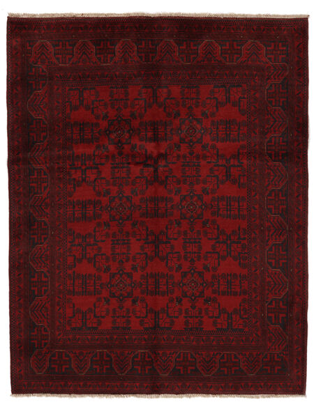  Orientalischer Afghan Khal Mohammadi Teppich 148X188 Schwarz/Dunkelrot Wolle, Afghanistan Carpetvista