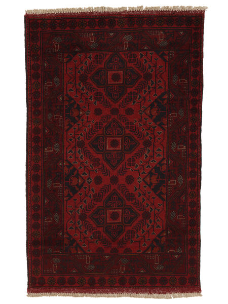 77X121 Dywan Orientalny Afgan Khal Mohammadi Czarny/Ciemnoczerwony (Wełna, Afganistan) Carpetvista