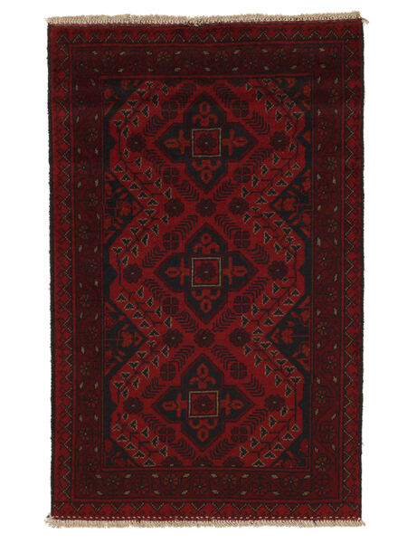 Χαλι Afghan Khal Mohammadi 76X120 Μαύρα/Σκούρο Κόκκινο (Μαλλί, Αφγανικά)