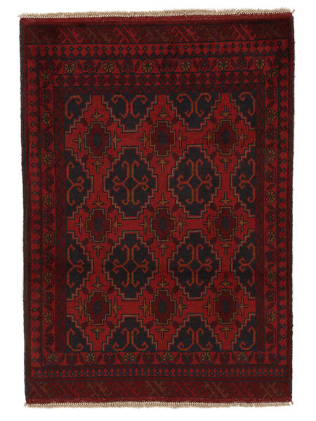 83X117 Tapis D'orient Afghan Khal Mohammadi Noir/Rouge Foncé (Laine, Afghanistan) Carpetvista