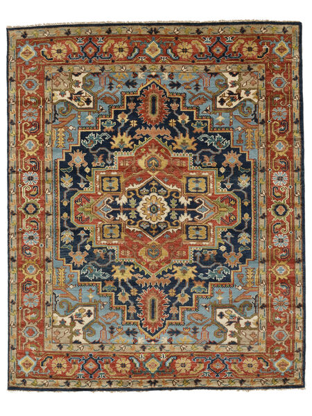  Orientalischer Usak Indisch Teppich 250X313 Braun/Schwarz Großer Wolle, Indien Carpetvista