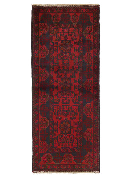  Afghan Khal Mohammadi Teppe 80X192 Svart/Mørk Rød Carpetvista